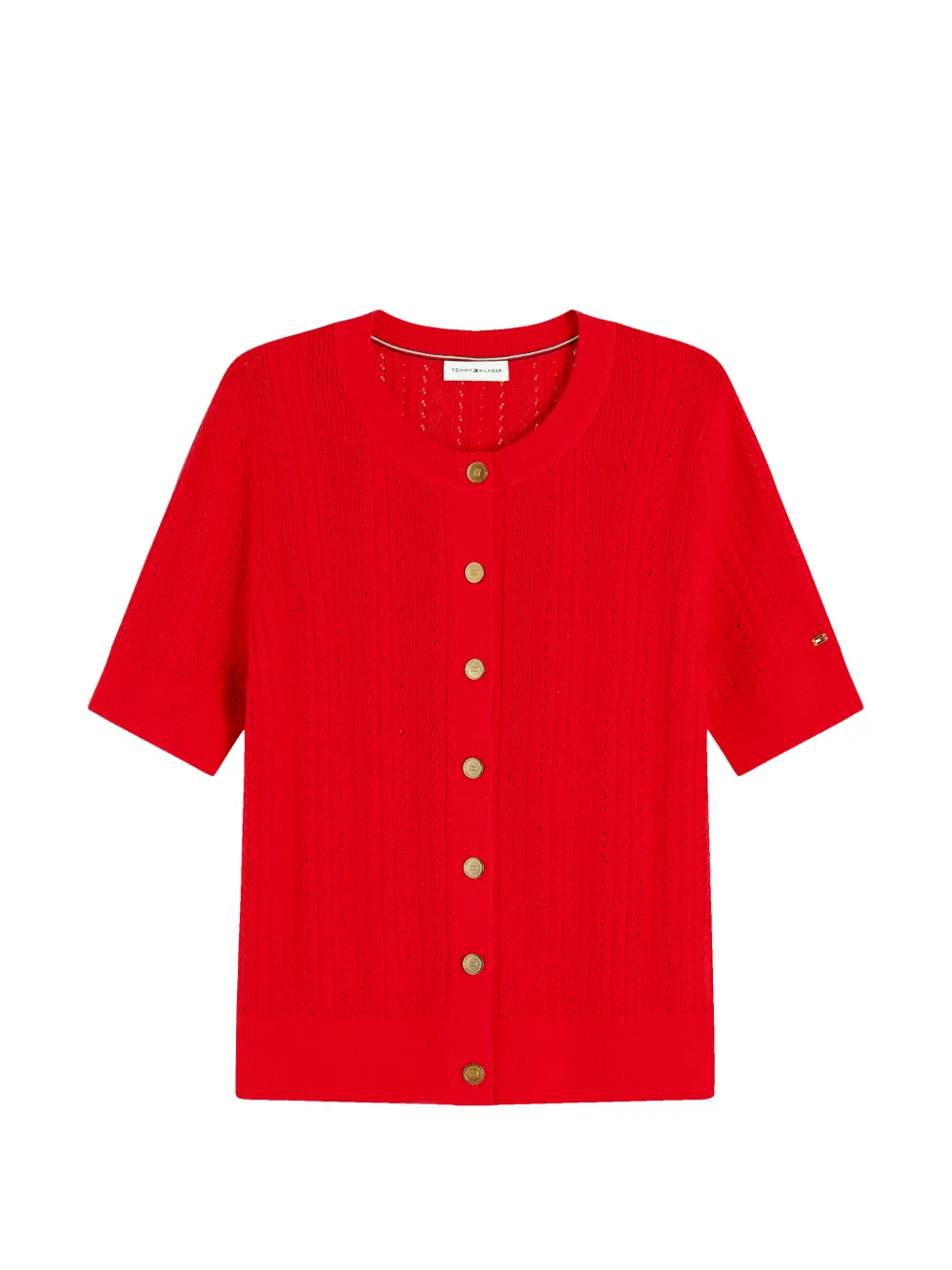 Tommy Hilfiger Cardigan a maniche corte - Rosso