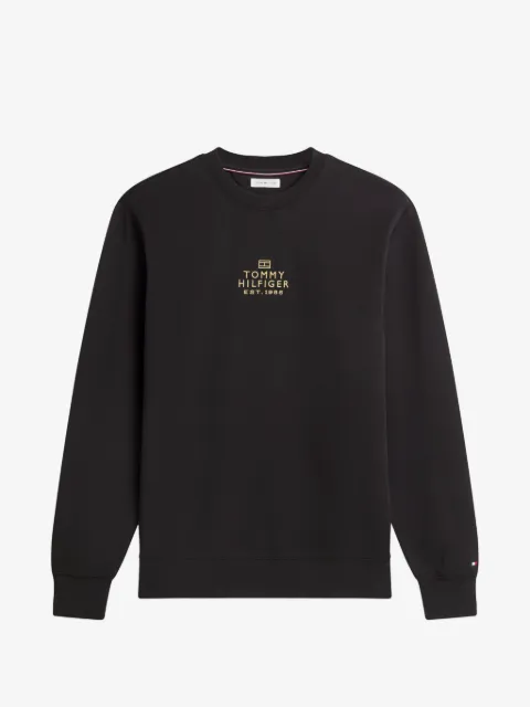 Tommy Hilfiger logo-embroidered crew-neck sweater