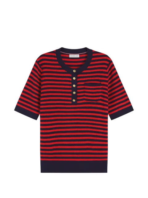 Tommy Hilfiger — striped short-sleeve sweater