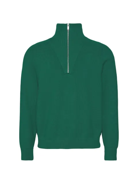 Calvin Klein quarter-zip ribbed-trim sweater