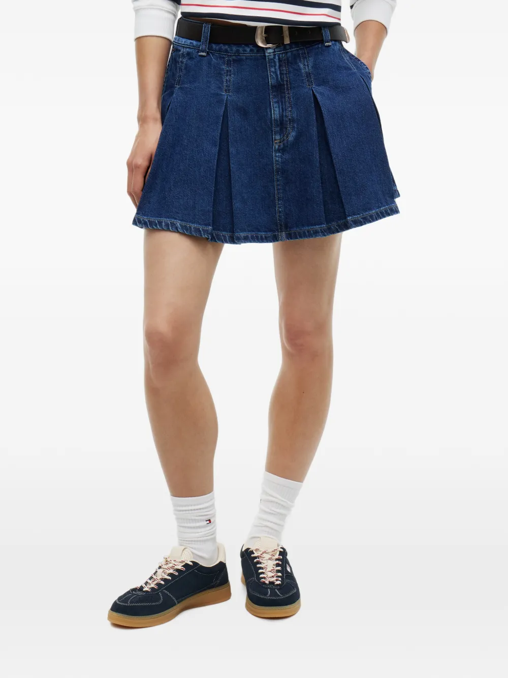 Tommy Hilfiger Mini-plooirok Blauw