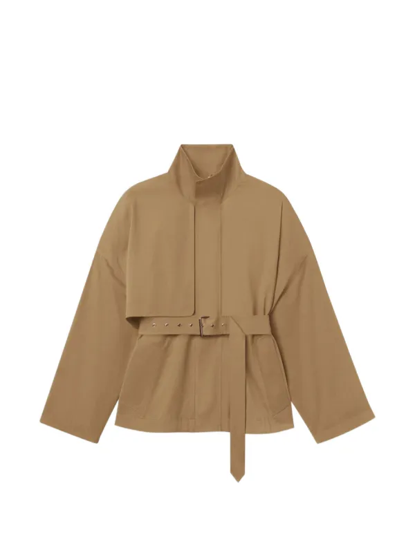 Frame Belted Storm-flap Jacket in Neutrals