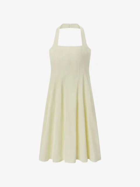 A.L.C. vestido midi Elinor con cuello halter