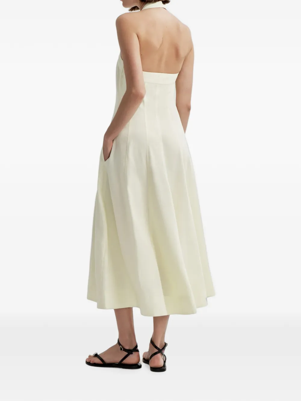 A.L.C. Elinor Halterneck Midi Dress in Neutrals, view 2