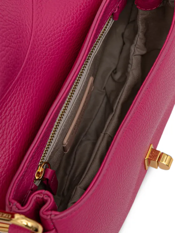 Coccinelle Grained Leather Shoulder Bag | Pink | FARFETCH JO