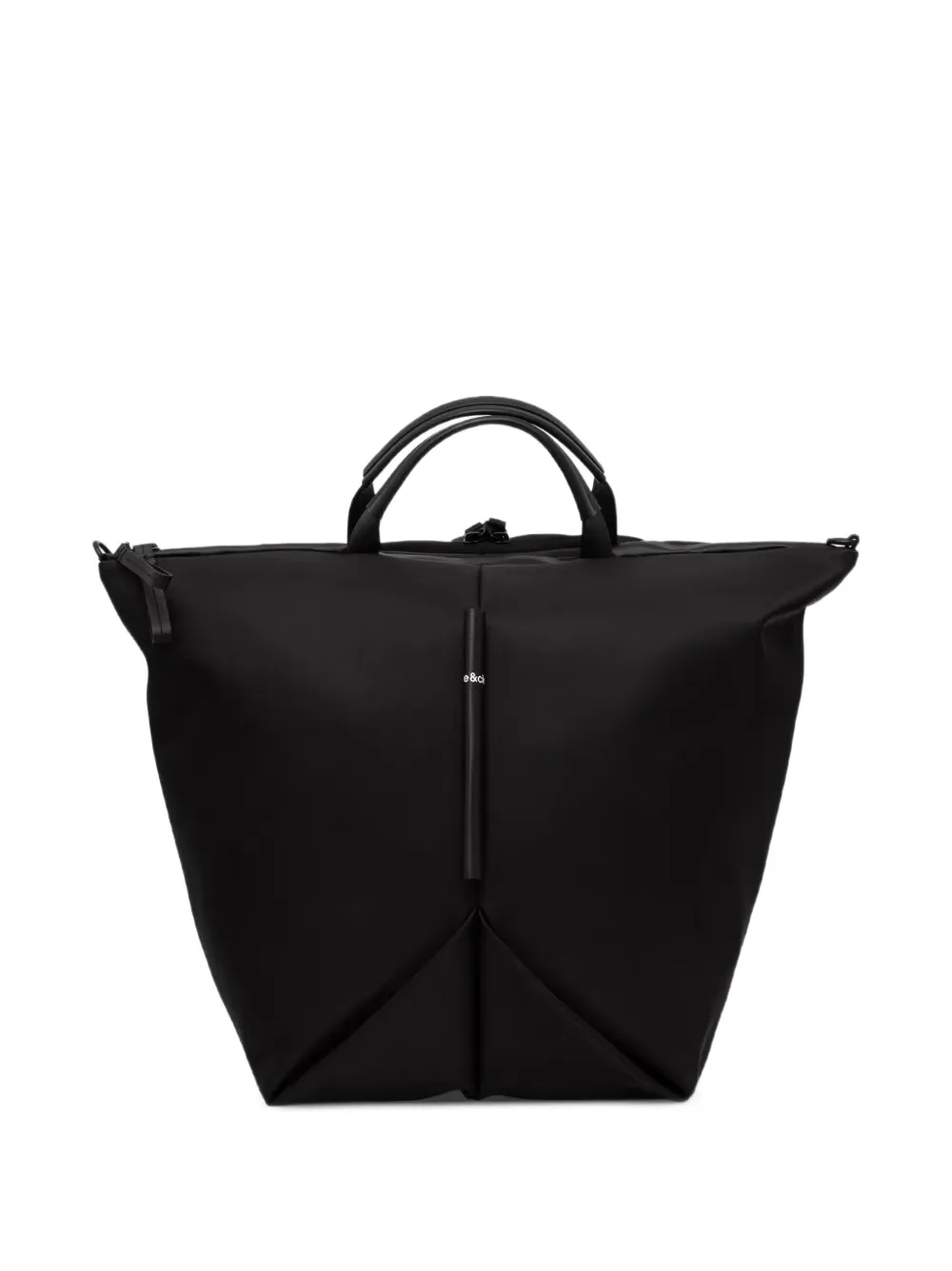 CÔTE & CIEL Tamu panelled top-handle backpack - Nero