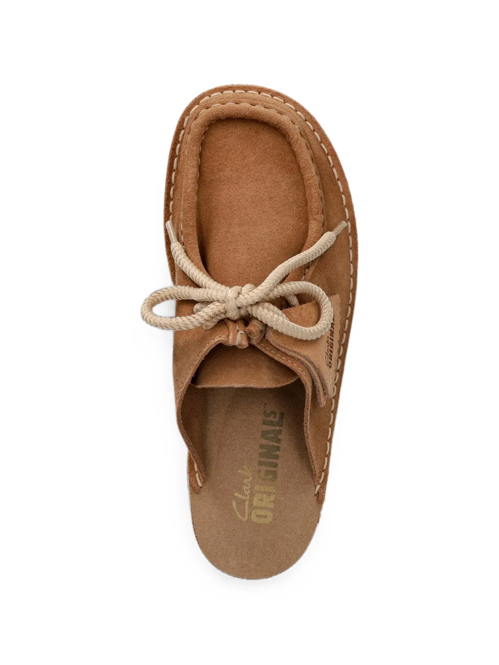 Clarks Originals Wallabee Cup lace-up mules Beige