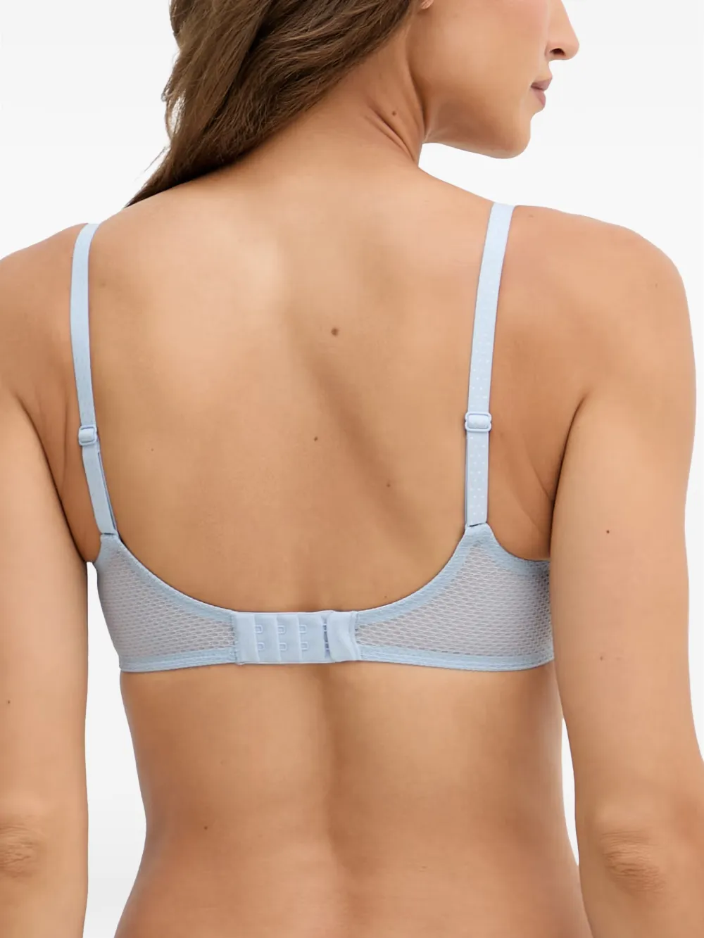 Chantelle Fleurs mesh bh met bloemenkant Blauw