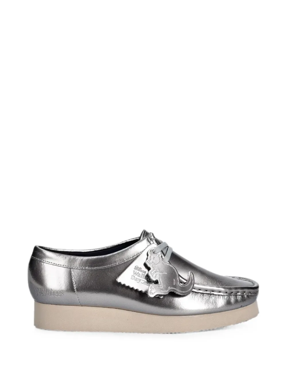 Clarks Originals Wallabees metallic loafers Zilver