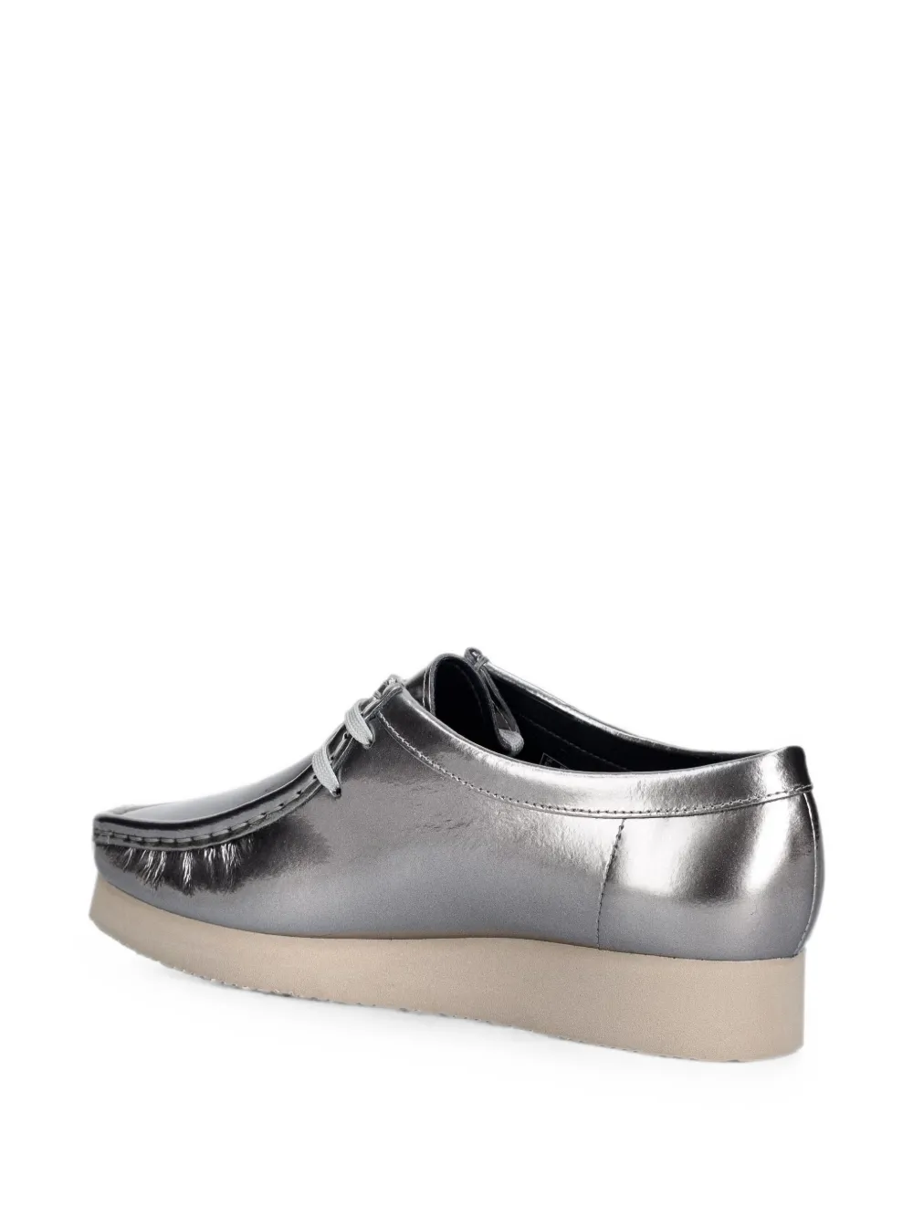Clarks Originals Wallabees metallic loafers Zilver