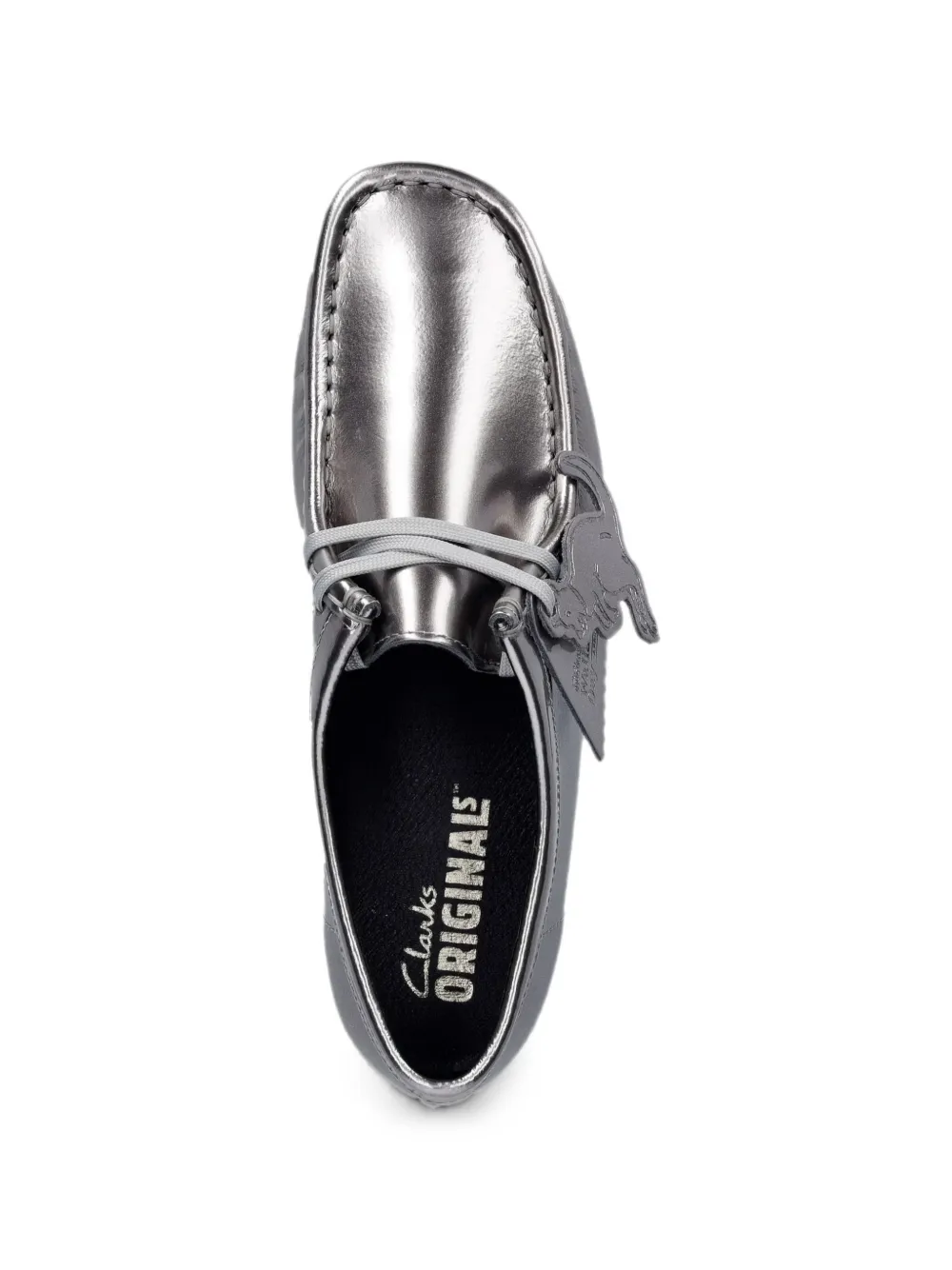 Clarks Originals Wallabees metallic loafers Zilver