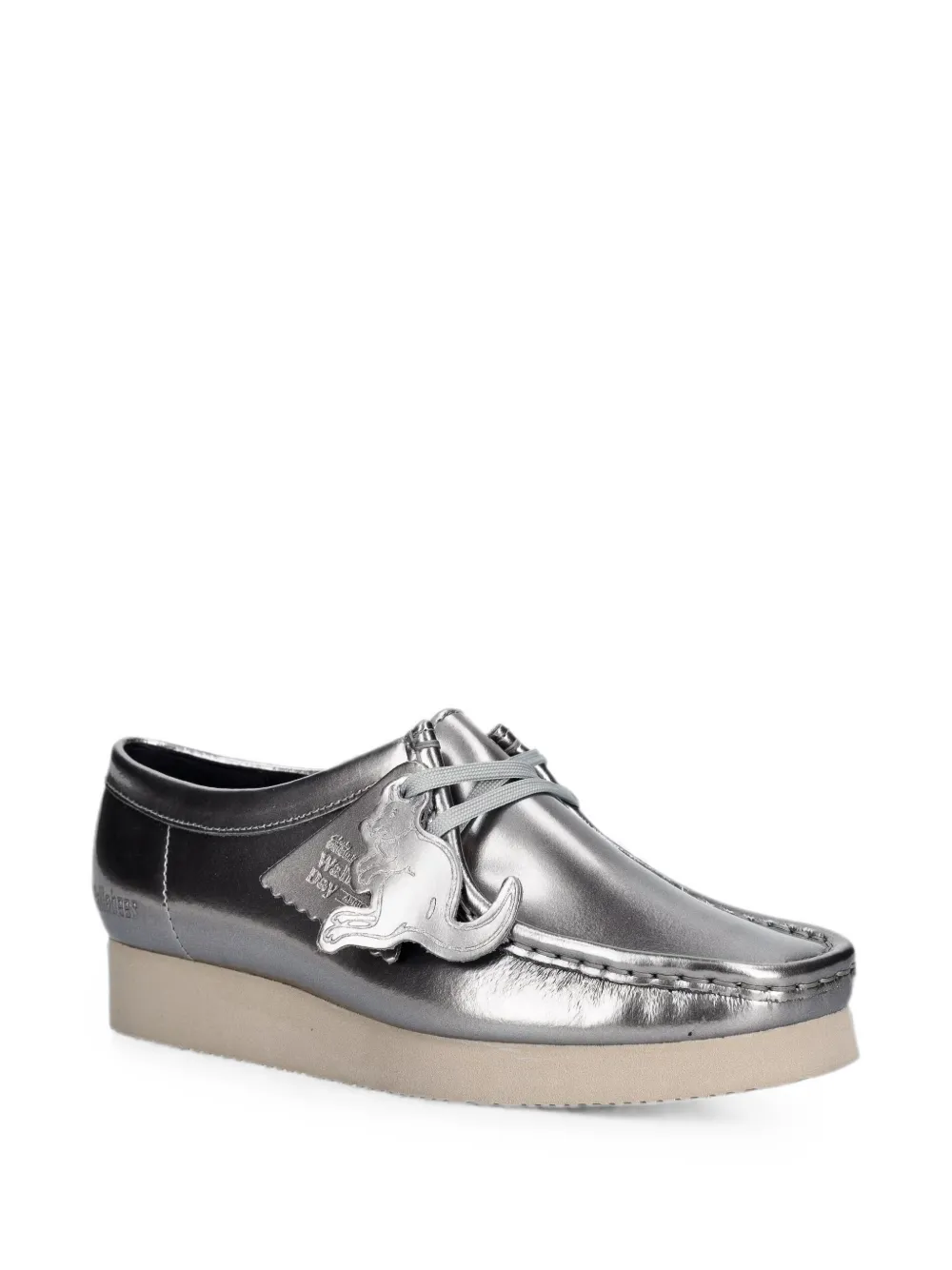 Clarks Originals Wallabees metallic loafers Zilver