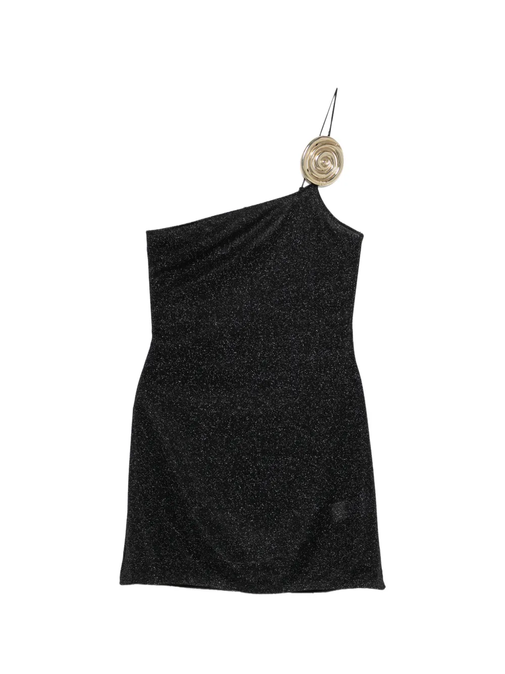 Oséree Lumière Spiral asymmetrische mini-jurk Zwart