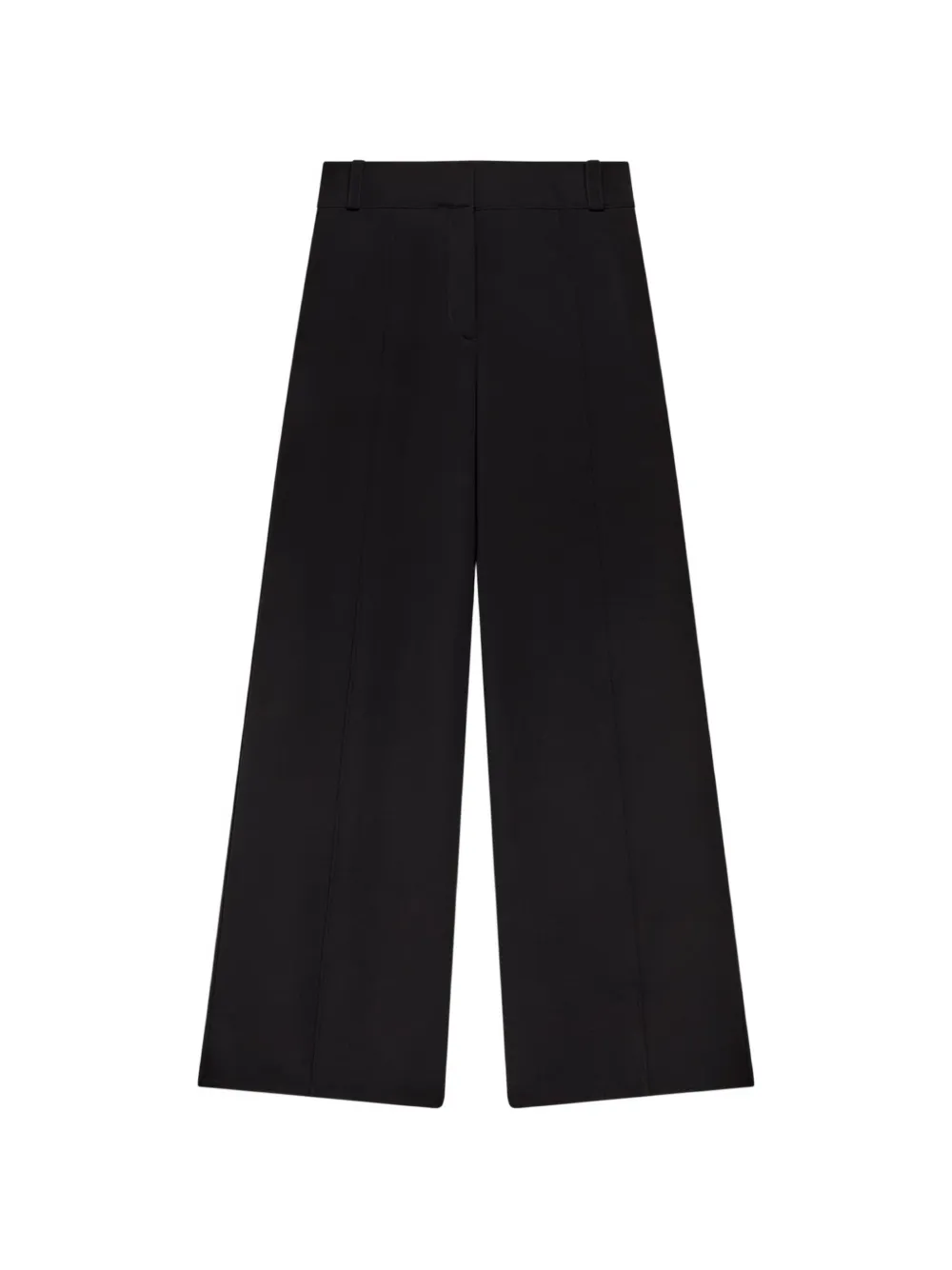 Another Tomorrow topstitched wide-leg trousers - Nero