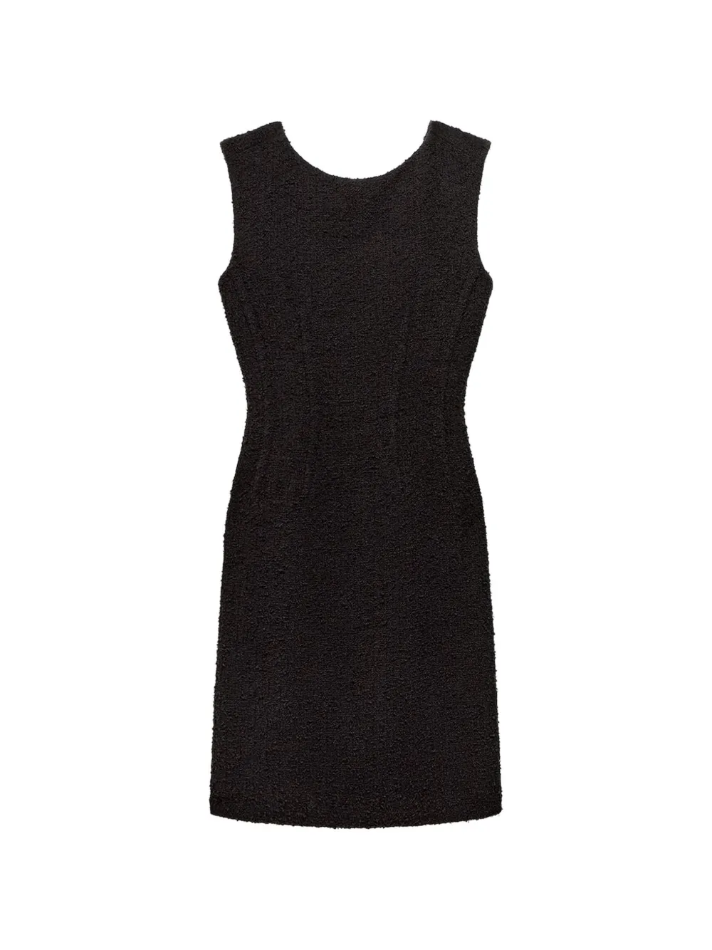 Another Tomorrow sleeveless tweed mini dress - Nero