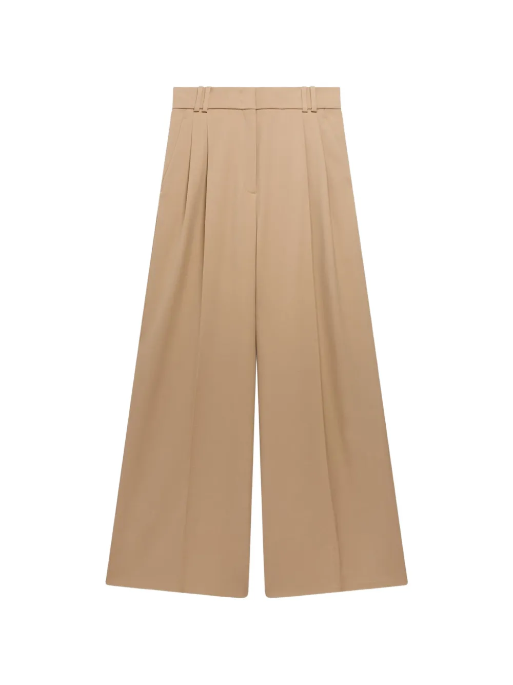 Another Tomorrow twill pleated trousers