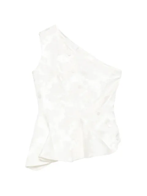 YCH floral-jacquard top