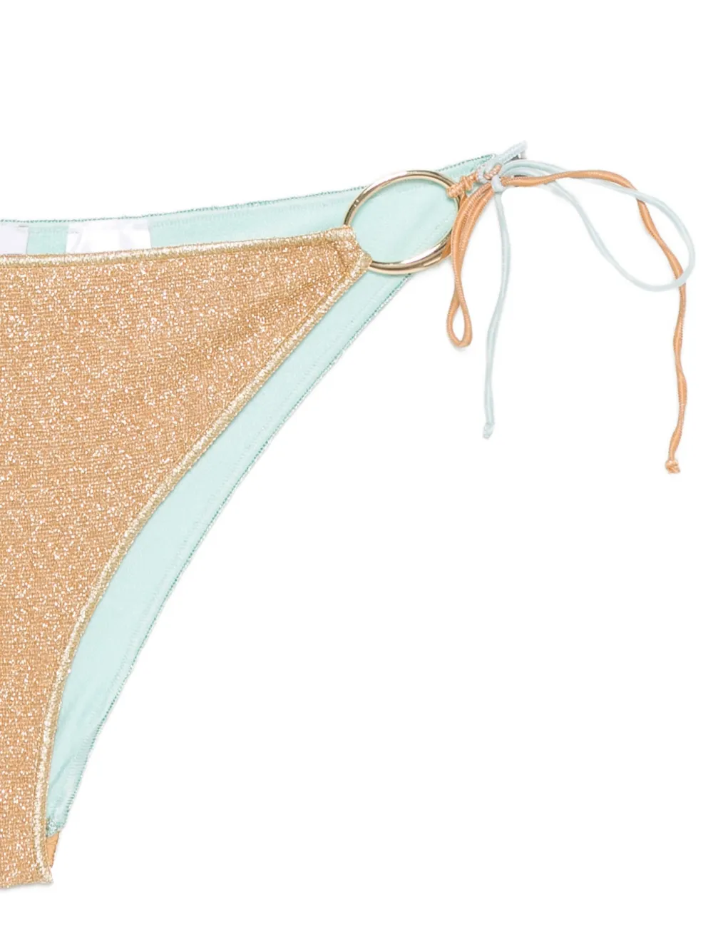 Oséree Bikini met glitter-effect en ringdetail Blauw