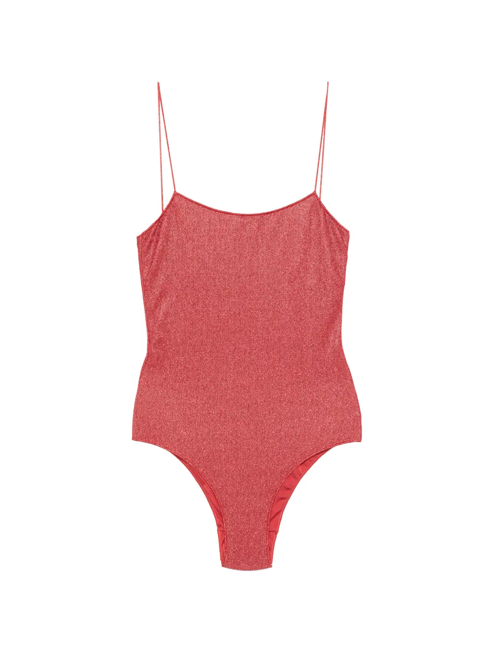 Oséree metallic-effect swimsuit - Rot