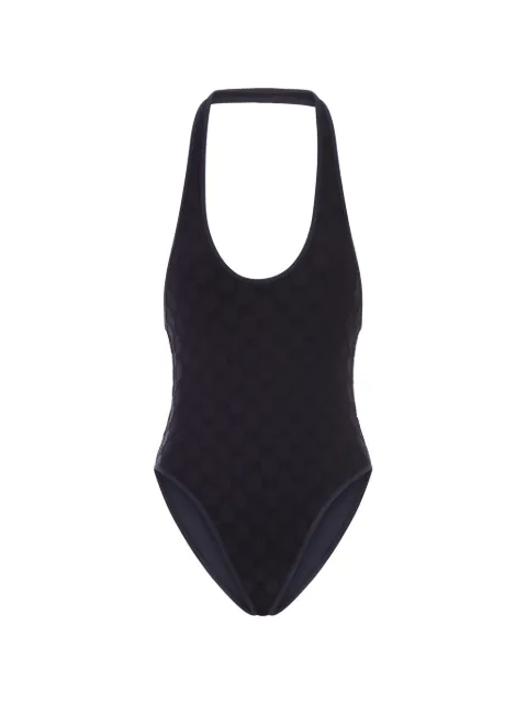 Gucci GG-patterned halterneck swimsuit