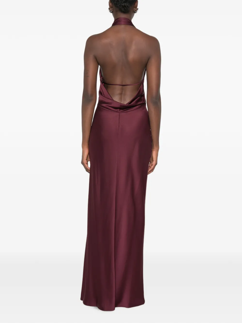 SIMKHAI Maxi-jurk met halternek Rood