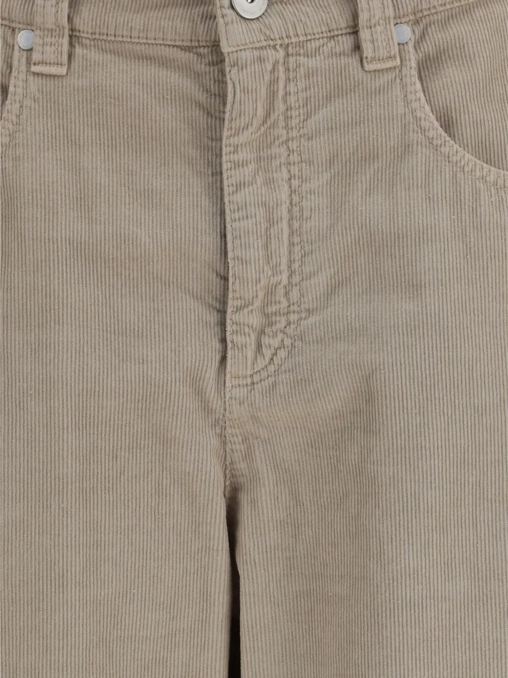 Brunello Cucinelli Broek met geribbelde textuur en monili-detail Beige