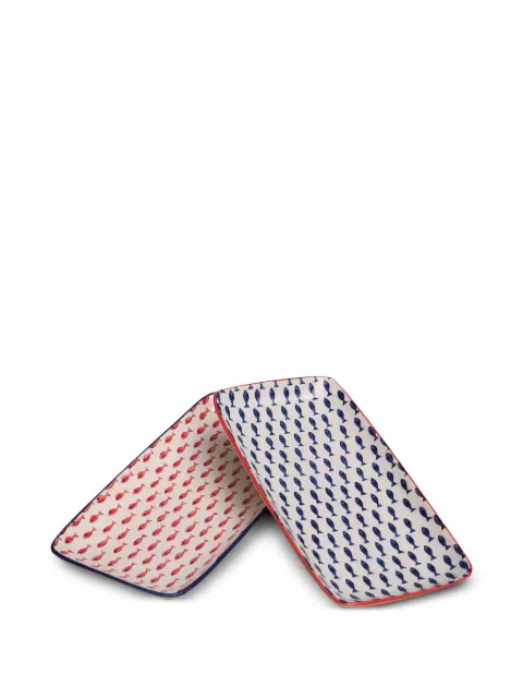 CU I SEEYOU Eckige Tabletts mit Fisch-Print