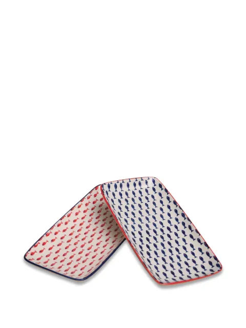 CU I SEEYOU fish-print rectangular trays