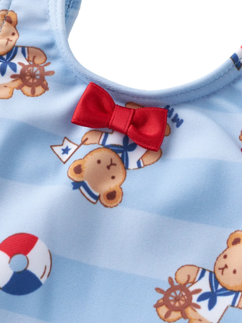 Miki House Gelaagd badpak met beer-print Blauw