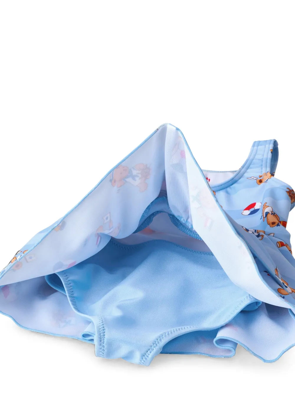 Miki House Gelaagd badpak met beer-print Blauw