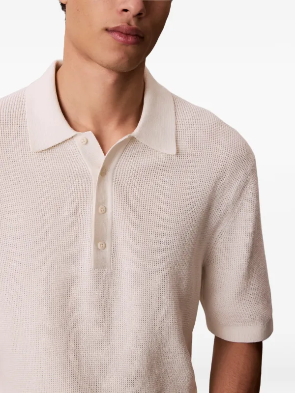 Calvin Klein ワッフルニット ポロシャツ | ニュートラル | FARFETCH JP