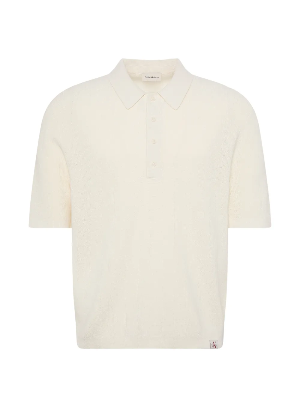 Calvin Klein waffle-knit polo shirt - Toni neutri