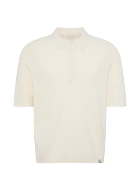Calvin Klein playera tipo polo de tejido waffle
