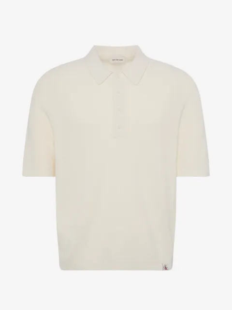 Calvin Klein waffle-knit polo shirt