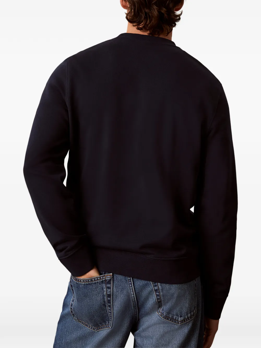 Calvin Klein Sweater met logoprint Blauw
