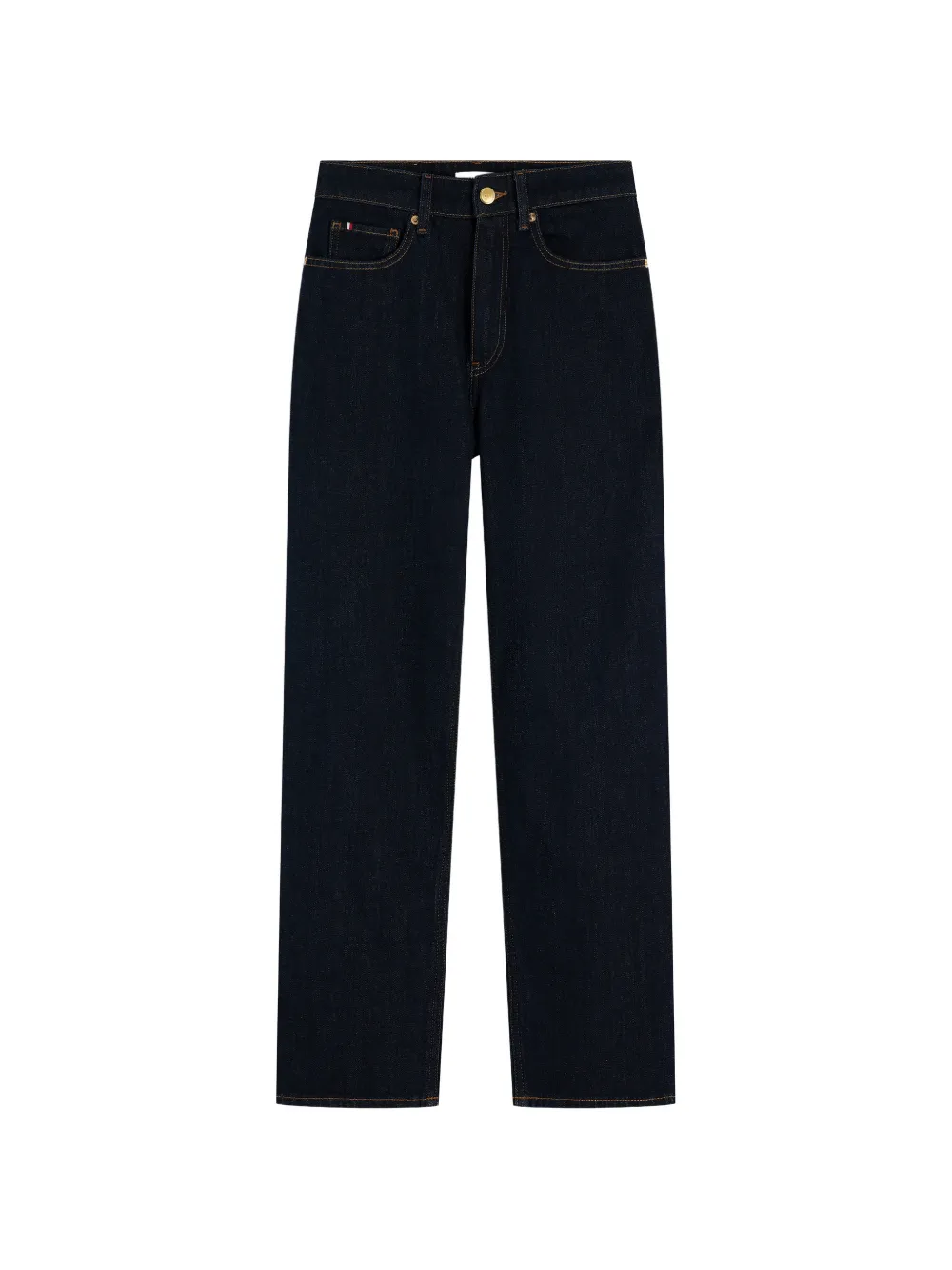Tommy Hilfiger logo-patch straight-leg jeans - Blau