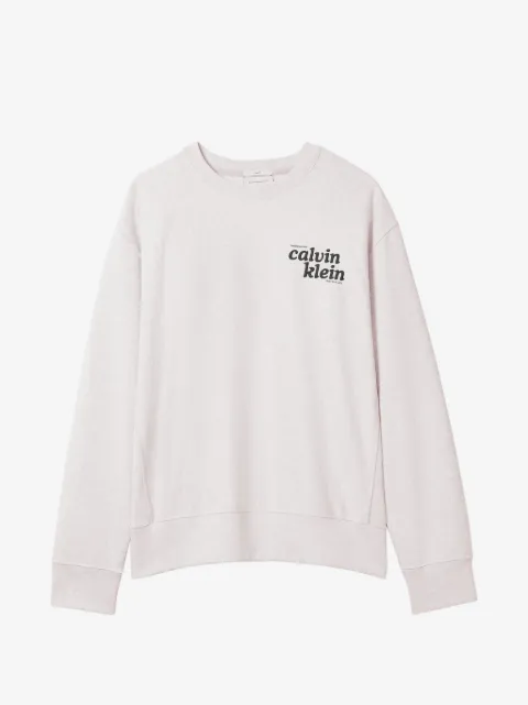 Calvin Klein sweater med rund hals og logotryk