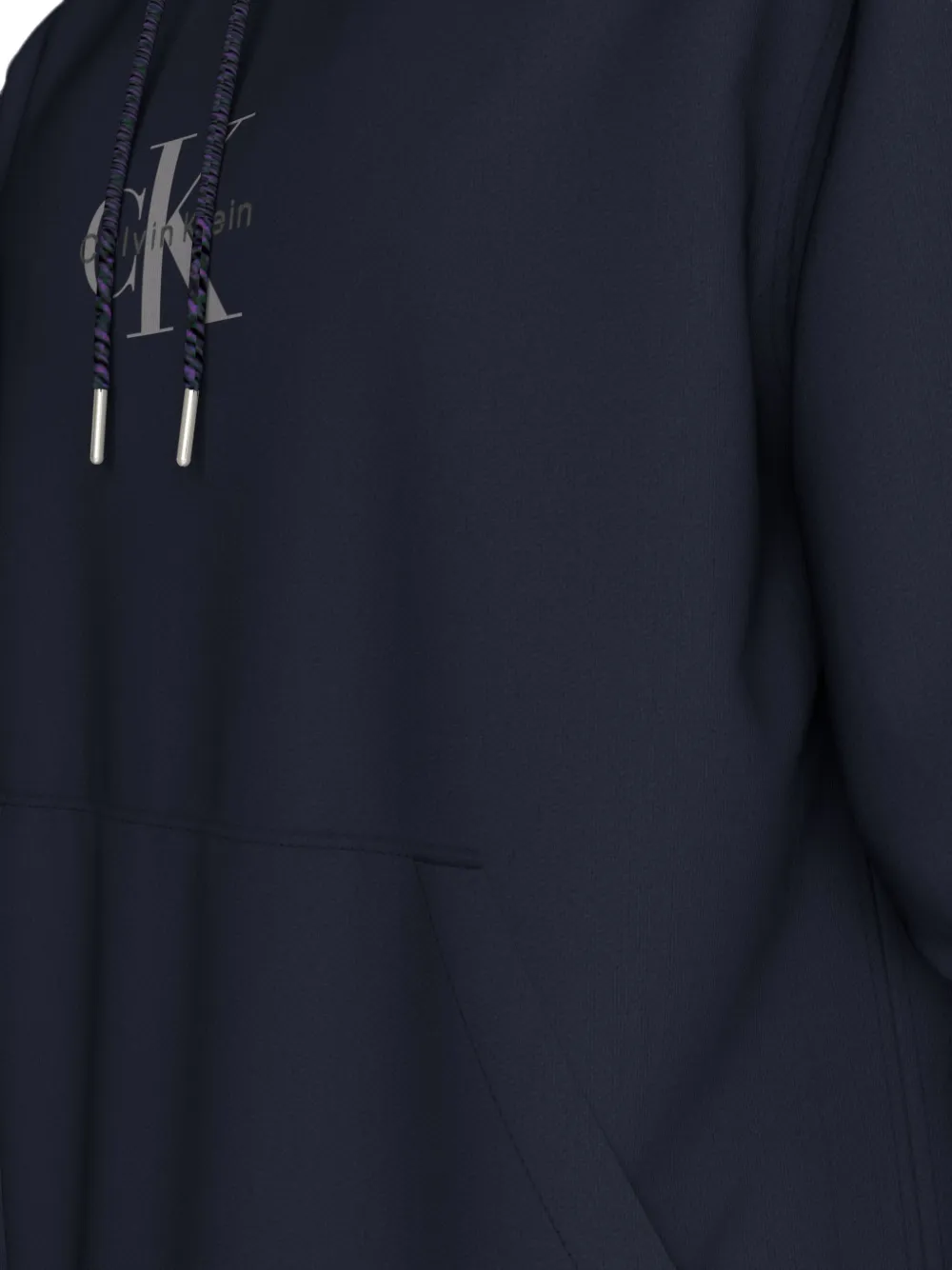 Calvin Klein Hoodie met logoprint en trekkoord Blauw