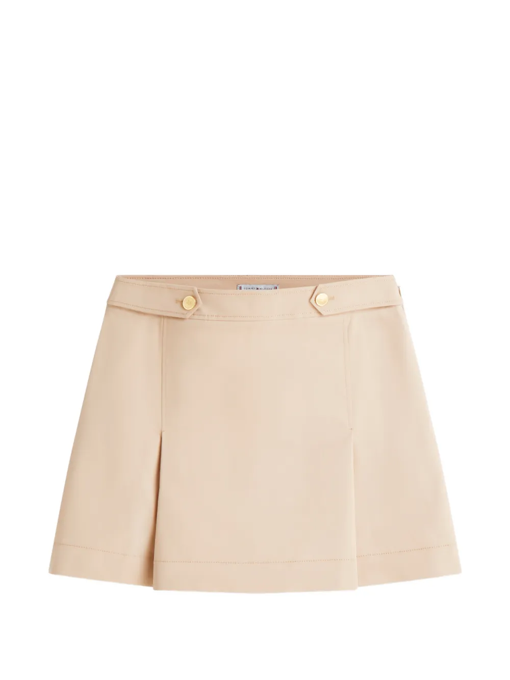Tommy Hilfiger Button-detail Pleated Skirt In Red
