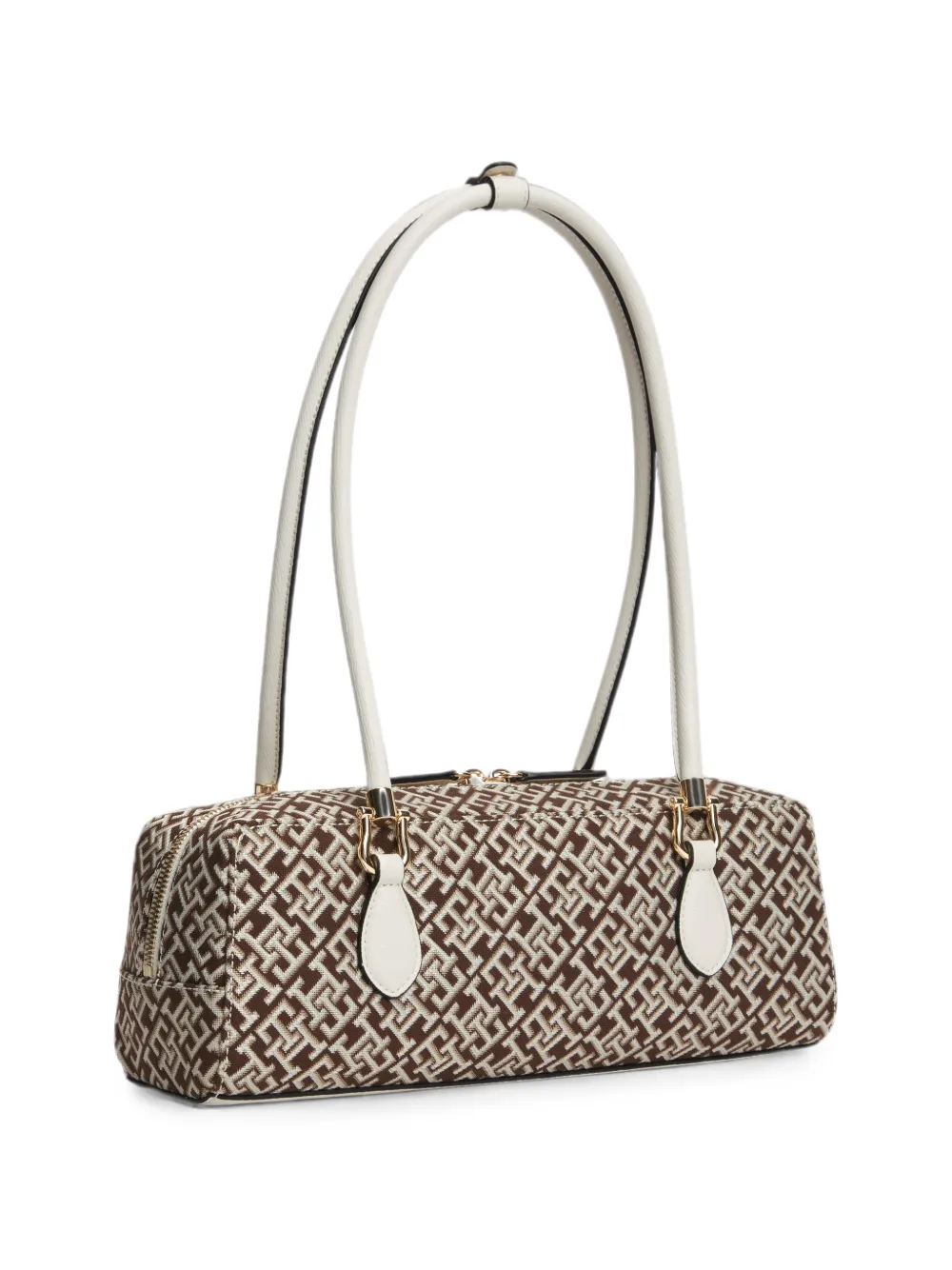 Tommy Hilfiger Schoudertas met monogram jacquard Bruin