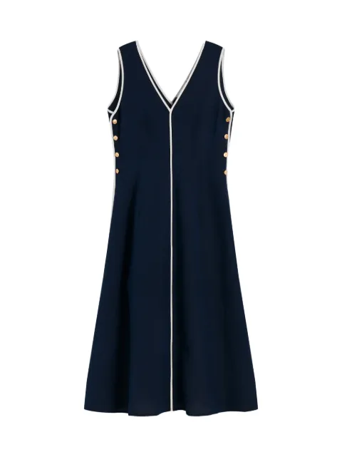 Tommy Hilfiger button-detail V-neck midi dress
