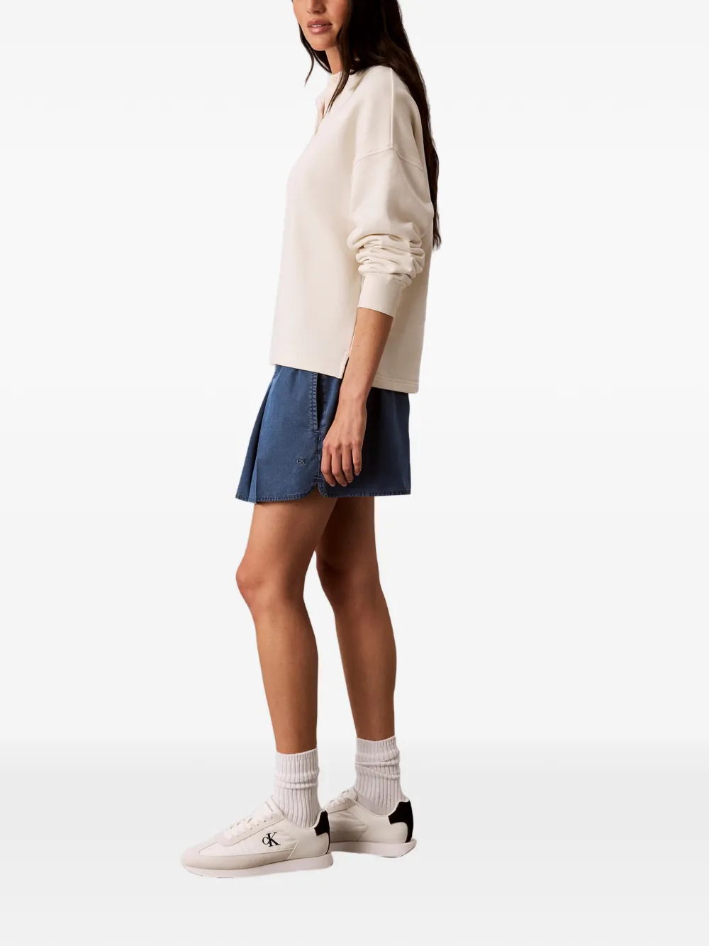 Calvin Klein Poloshirt met logopatch Beige