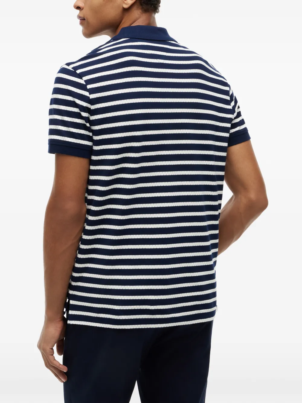 Tommy Hilfiger Gestreept poloshirt met geborduurd logo Blauw