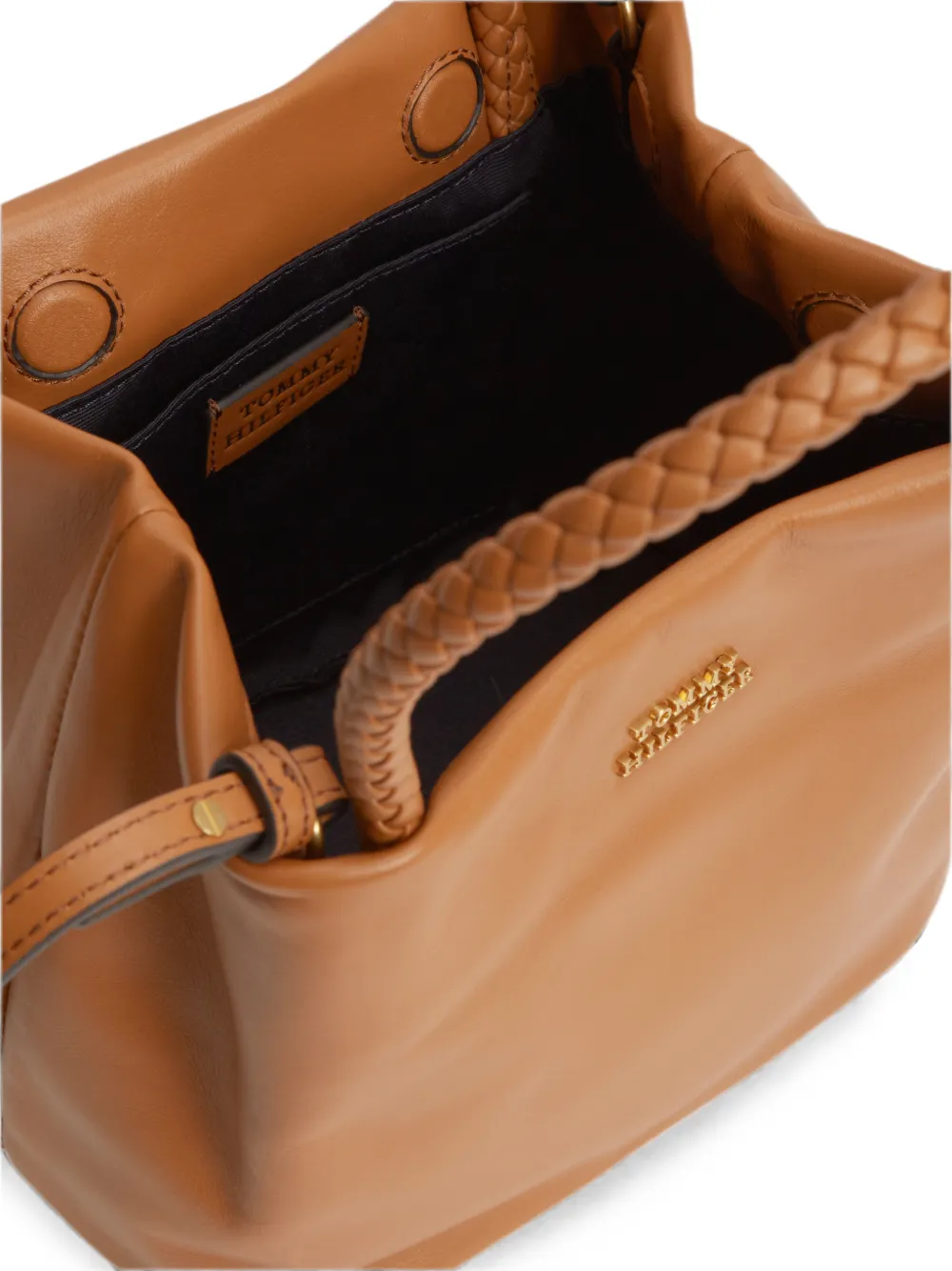 Tommy Hilfiger Schoudertas met gevlochten handgreep Beige