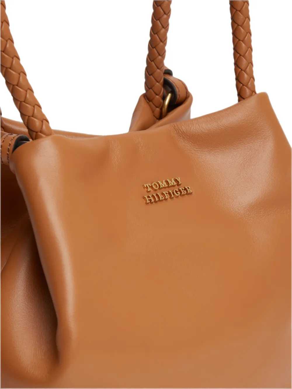 Tommy Hilfiger Schoudertas met gevlochten handgreep Beige