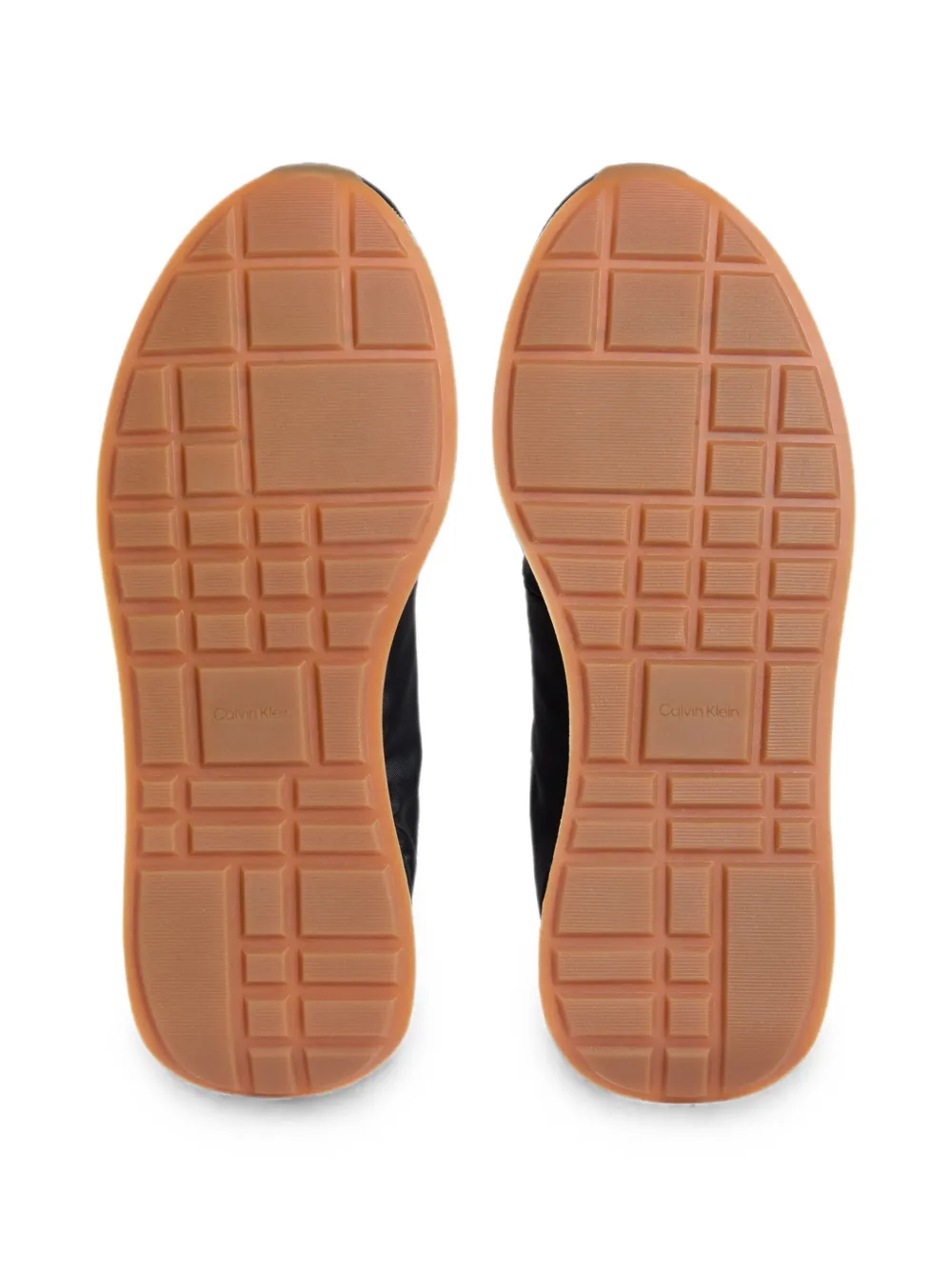 Calvin Klein logo-print panelled low-top sneakers Zwart