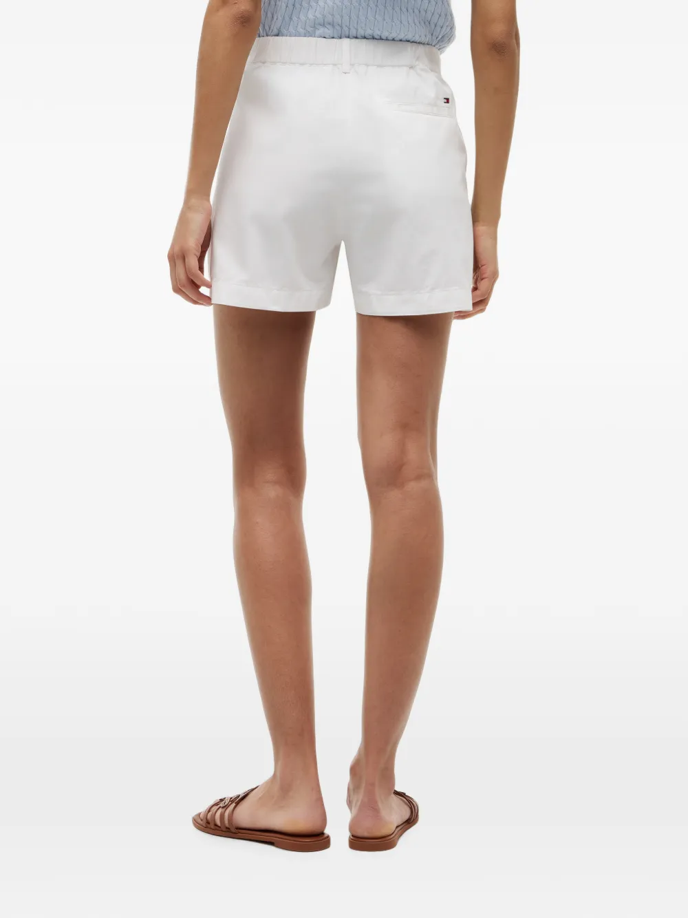 Tommy Hilfiger Geplooide shorts met elastische taille Wit