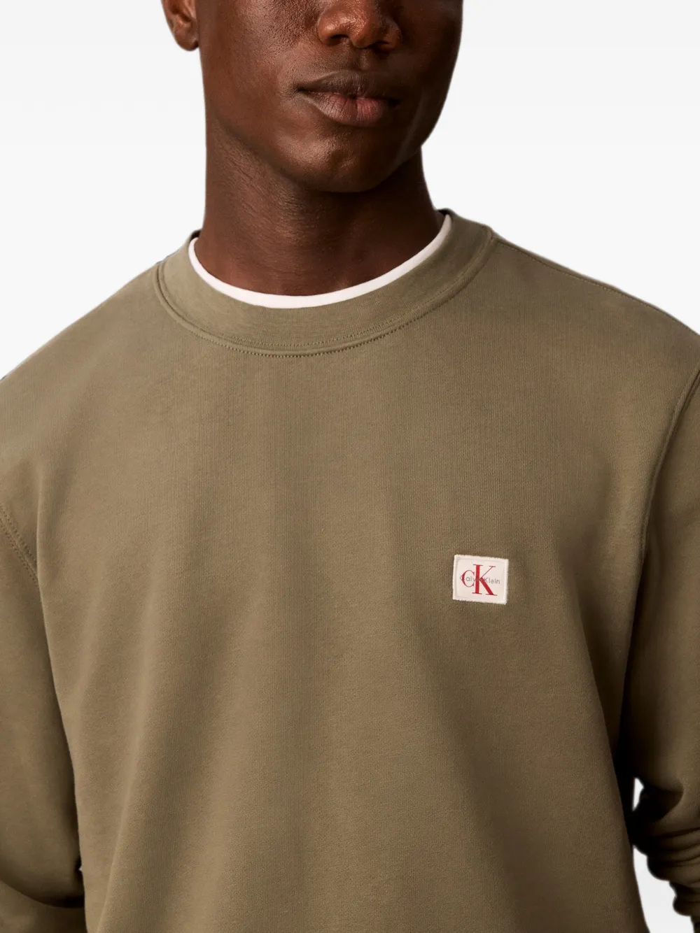Calvin Klein Trui met logopatch Groen