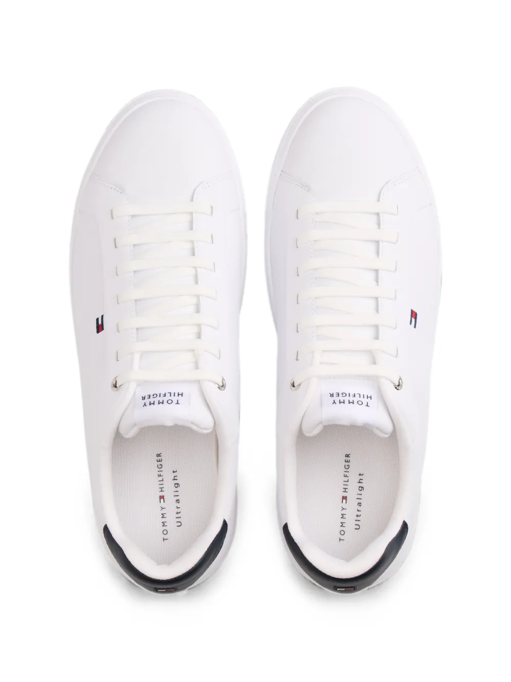 Tommy Hilfiger logo-patch lace-up sneakers Wit