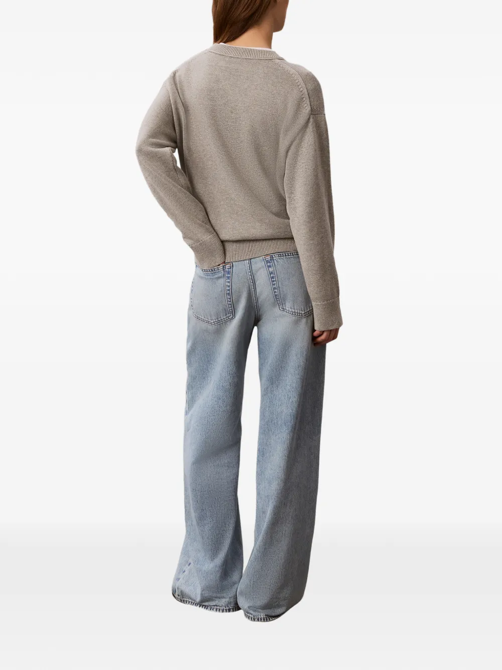 Calvin Klein Intarsia trui Grijs